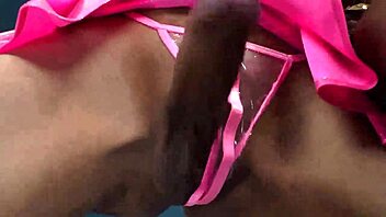 Oh Wow, Ebony Tgirl Getting Throatfucked Hard!