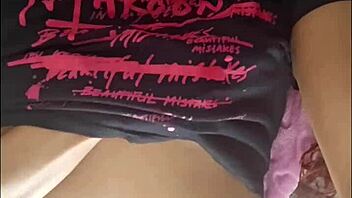 Ebony beauty enjoyed a solo moment with her pierced features