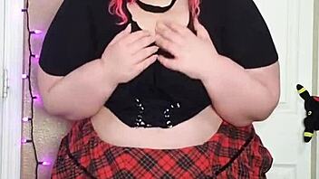 Hairy Bbw Skips Panties To Spread Plump Ass And Big Pussy Lips