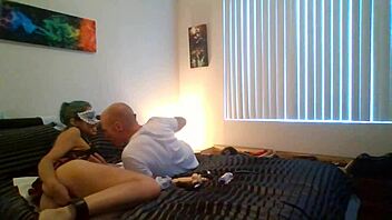 Bold ass play escalates to intense couple fucking with toys