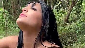 Wow Big Ass Latina Masturbates in Forest to Remove Curse!