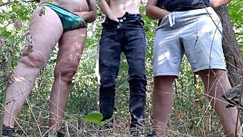 i think me and my two girlfriends we masturbate all risky on that beach by the river - like lesbian illusion girls