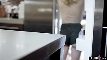 Petite babysitter fucks big cock on phone with boyfriend