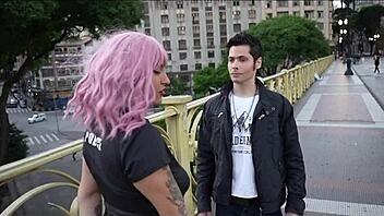 policial da putaria transando com meliantes turns wild as sexy big ass policewoman licks and teases young tattooed brazilian in crossdressing encounter. she gets natural tits worshipped in the street.