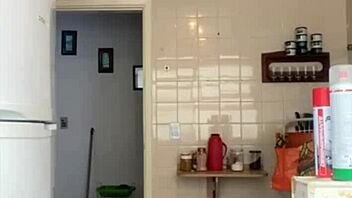 I feel so exposed washing the balcony in my bikini while husband catches me