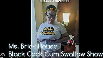 Oh man, I just swallowed that big black cock cum like a pro, mmm yeah