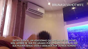 married brazilian woman gets exposed by her husband in amateur style with fake tits - brunasilvahot