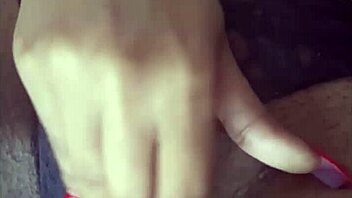 Ebony beauty enjoyed a solo moment with her pierced features