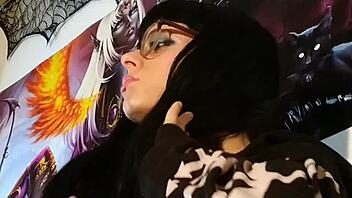 Intense ASMR Kisses from Hungarian Goth Teen with Glasses in Petite European Style!