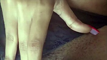 Ebony beauty enjoyed a solo moment with her pierced features