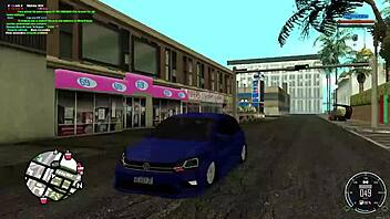 i feel so horny playing mta while my friend sucks me off in hardcore action