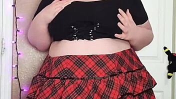 Hairy Bbw Skips Panties To Spread Plump Ass And Big Pussy Lips