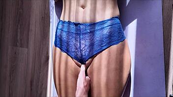 tight young pussy gets oiled up for massage then pounded by big cock doggystyle.