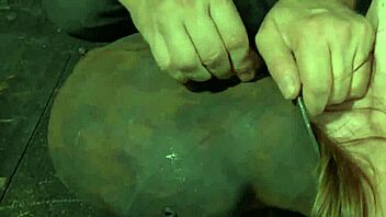 ferocious whipping session for attractive individual