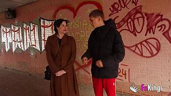 Emmita Smile And Her Huge Boobs Seduce Young Guy For Outdoor Cowgirl Riding