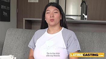 Those massive boobs on that Latina babe got titty fucked hard at casting!