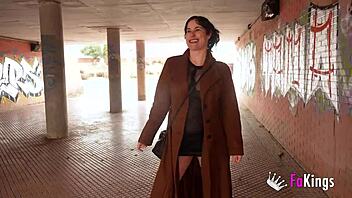 Emmita Smile And Her Huge Boobs Seduce Young Guy For Outdoor Cowgirl Riding