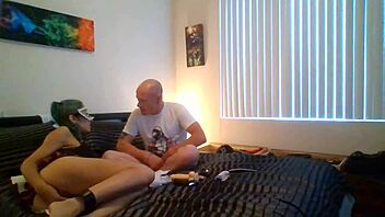Bold ass play escalates to intense couple fucking with toys