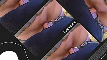 Intense secret sex with friends gf featuring kinky pussy rubbing and massive cum load in panties!