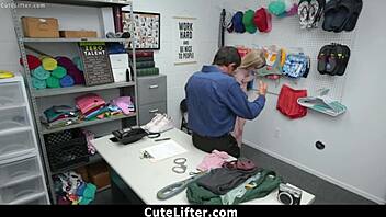 Hey, this officer catches a suspected thief in the garage and applies some strict penal actions with hardcore domination in the office