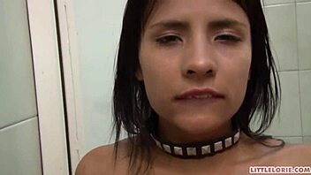 Oh little lorie, finger that tight pussy deep while stripping lingerie in solo tease session.