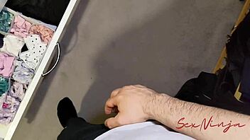 Milf catches me sniffing her panties then squirts during anal creampie!