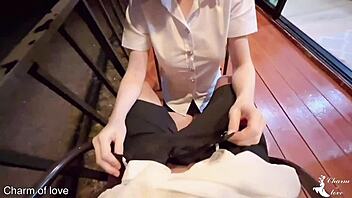 Teacher Fucks Skinny Asian Female Student Outside Balcony Doggystyle Bent Over Homemade Creampie Fucking!