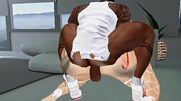 Oh yeah take it all horny slut Barbie City moans as ghetto pornstar agent's cock fills her tight holes deep