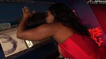 oh yes, fuck my shaved pussy hard, says beautiful black woman in lingerie to her interracial lover