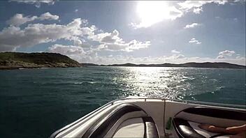 Fode minha bunda pescador with tight pussy blowjob and creampie action.