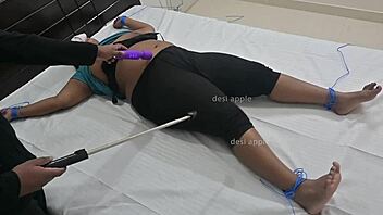 Hey, that Indian girl is having some wild BDSM fun with ropes and toys in this steamy session