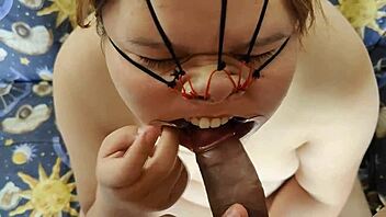 i tied her up and then covered her face and nose with my load