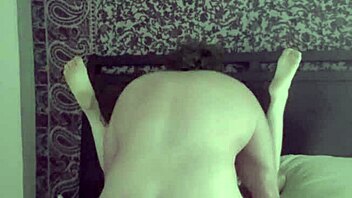 Muscular guy roughly thrusts neighbor wife from behind then turns to creampie her deeply