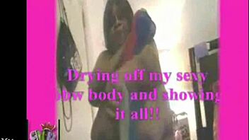 Drying off my sexy body and showing it all pre-shower