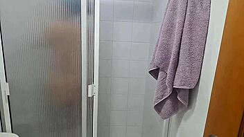 I Masturbate Watching Hot Latina Shower She Discovers Me And Craves Cock