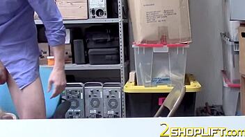 Chanel Grey gets caught shoplifting in a store with hidden cameras watching