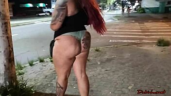 I feel so exposed and thrilled watching Sabrina Strong's massive tattooed ass stop traffic in public.