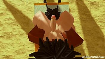 Black Bull Pounds Femboy Bunny Hard In Doggystyle Roblox Action With Spanish Subs!