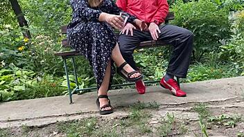 my mother-in-law's task is to bring me to climax with her curvy bbw body outdoors