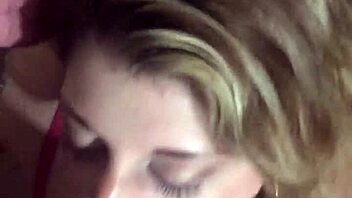 Hot milf eagerly sucking her husband's throbbing cock