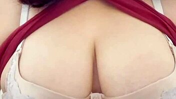 check out this slutty housewife with huge natural tits stripping and dancing for her online fans