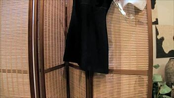 Brunette with big tits gives a passionate performance