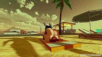Black Bull Pounds Femboy Bunny Hard In Doggystyle Roblox Action With Spanish Subs!