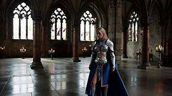 oh, check out this blonde in uniform from the seal's journey faction - the paladins, she said