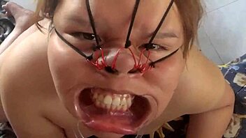 i tied her up and then covered her face and nose with my load