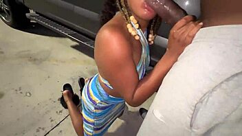 Man, this trucker married girl turned truck stop slut sucked my dick like crazy in the parking lot