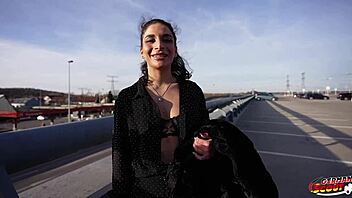 Fit Italian girl Lola Danger with small tits rides rough in doggystyle anal during hardcore casting pickup