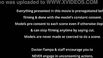 Minnie Rose takes intense pussy blasting with creampie from vibrator and fucking in latex gloves