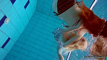 I mean, these two hot lesbians are splashin around in the pool, yknow?