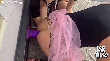 Mistress Irena Mur dominates her slave with strapon anal fucking and intense femdom toys in a caged session of rough ass licking and ball kicking.